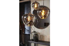 Light & Living Hanglamp Ø23x18 Cm MAYSON Smoke Glas-mat Zwart