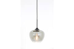 Light & Living Hanglamp Ø23x18 Cm MAYSON Smoke Glas-mat Zwart