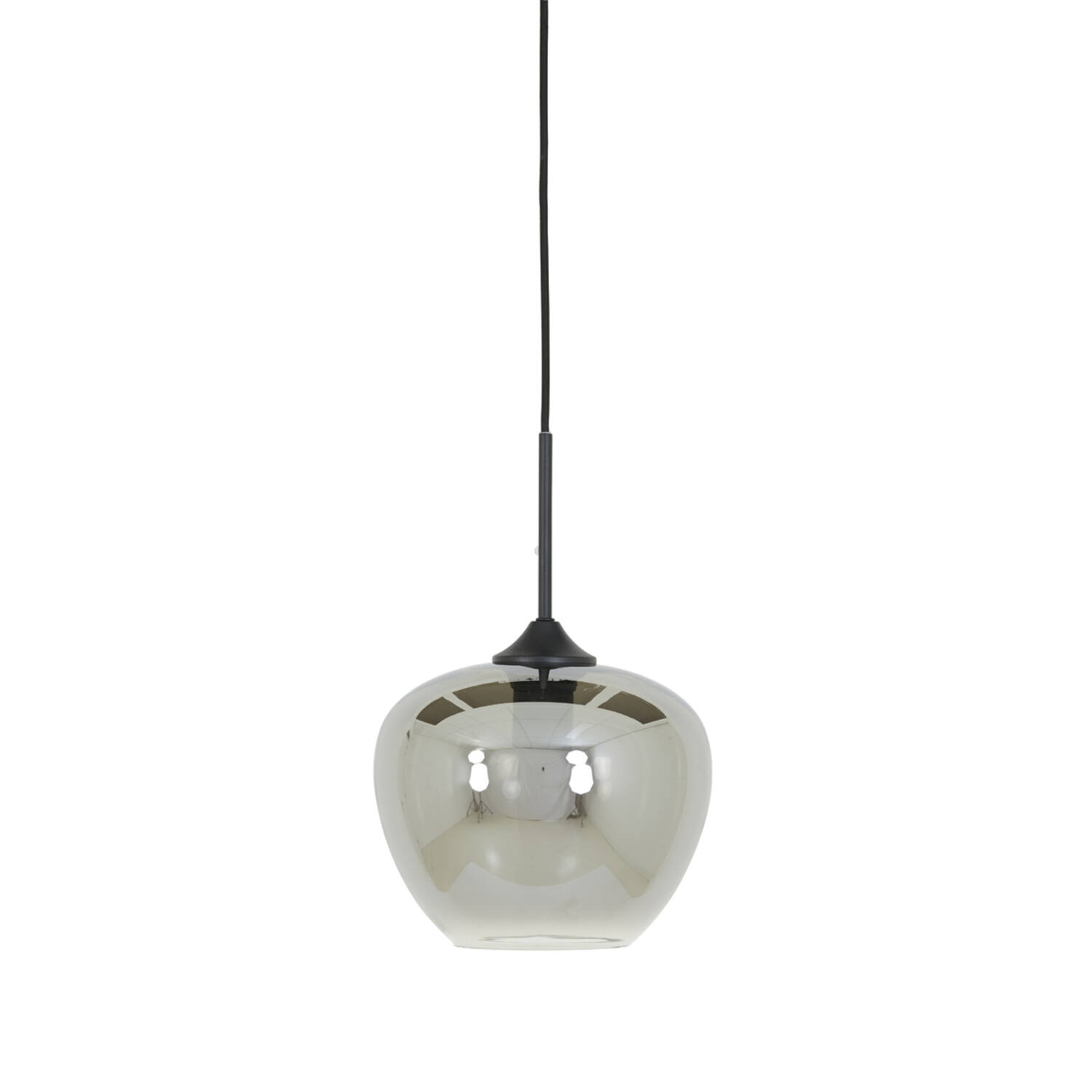 light & living Hanglamp Ø23x18 cm MAYSON smoke glas-mat zwart