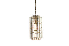 Light & Living Hanglamp Ø24x45 Cm SØSTRENE Antiek Brons+glas
