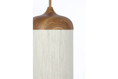 Light & Living Hanglamp Ø27 5x52 Cm DANIA Hout Print Naturel+touw Crème