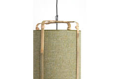 Light & Living Hanglamp Ø27x56 Cm SENDAI Groen+bamboe Naturel