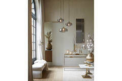 Light & Living Hanglamp Ø29 5x21 Cm SOLNA Antiek Brons+smoke Glas