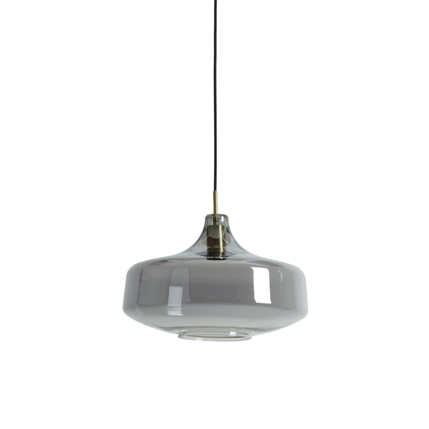 light & living Hanglamp Ø29 5x21 cm SOLNA antiek brons+smoke glas