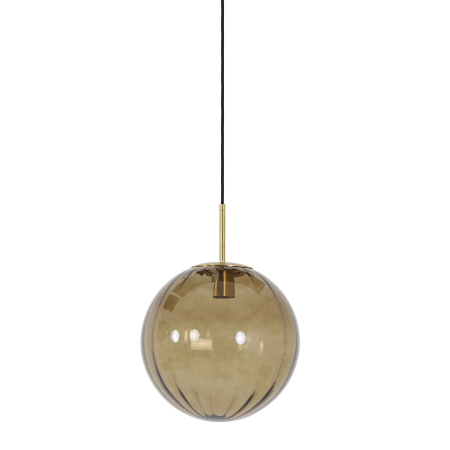 light & living Hanglamp Ø30 cm MAGDALA glas bruin+goud