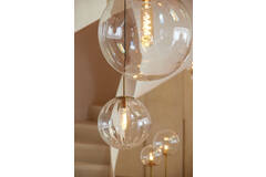 Light & Living Hanglamp Ø30 Cm MAGDALA Glas Helder+goud