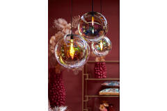 Light & Living Hanglamp Ø30 Cm MEDINA Glas Rainbow+zwart