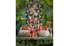 Light & Living Hanglamp Ø30 Cm MEDINA Glas Rainbow+zwart