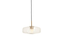 Light & Living Hanglamp Ø30x17 Cm PLEAT Glas Helder+goud