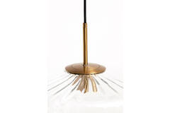 Light & Living Hanglamp Ø30x17 Cm PLEAT Glas Helder+goud