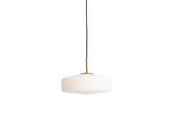 Light & Living Hanglamp Ø30x17 Cm PLEAT Glas Mat Wit+goud