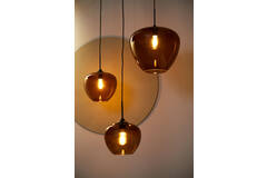 Light & Living Hanglamp Ø30x25 Cm MAYSON Glas Bruin-zwart