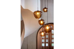 Light & Living Hanglamp Ø30x25 Cm MAYSON Glas Bruin-zwart