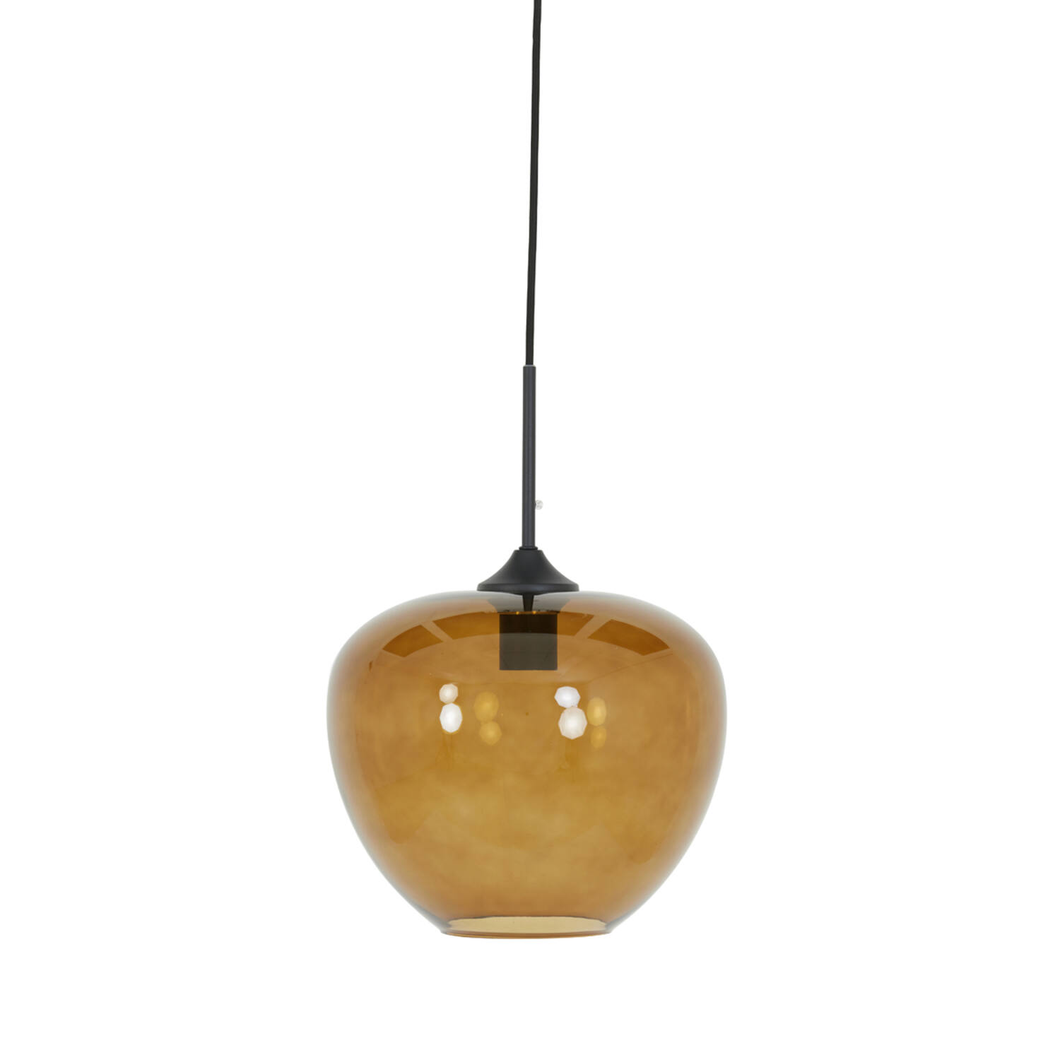 light & living Hanglamp Ø30x25 cm MAYSON glas bruin-zwart