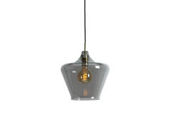 Light & Living Hanglamp Ø30x30 Cm SOLLY Antiek Brons+smoke Glas