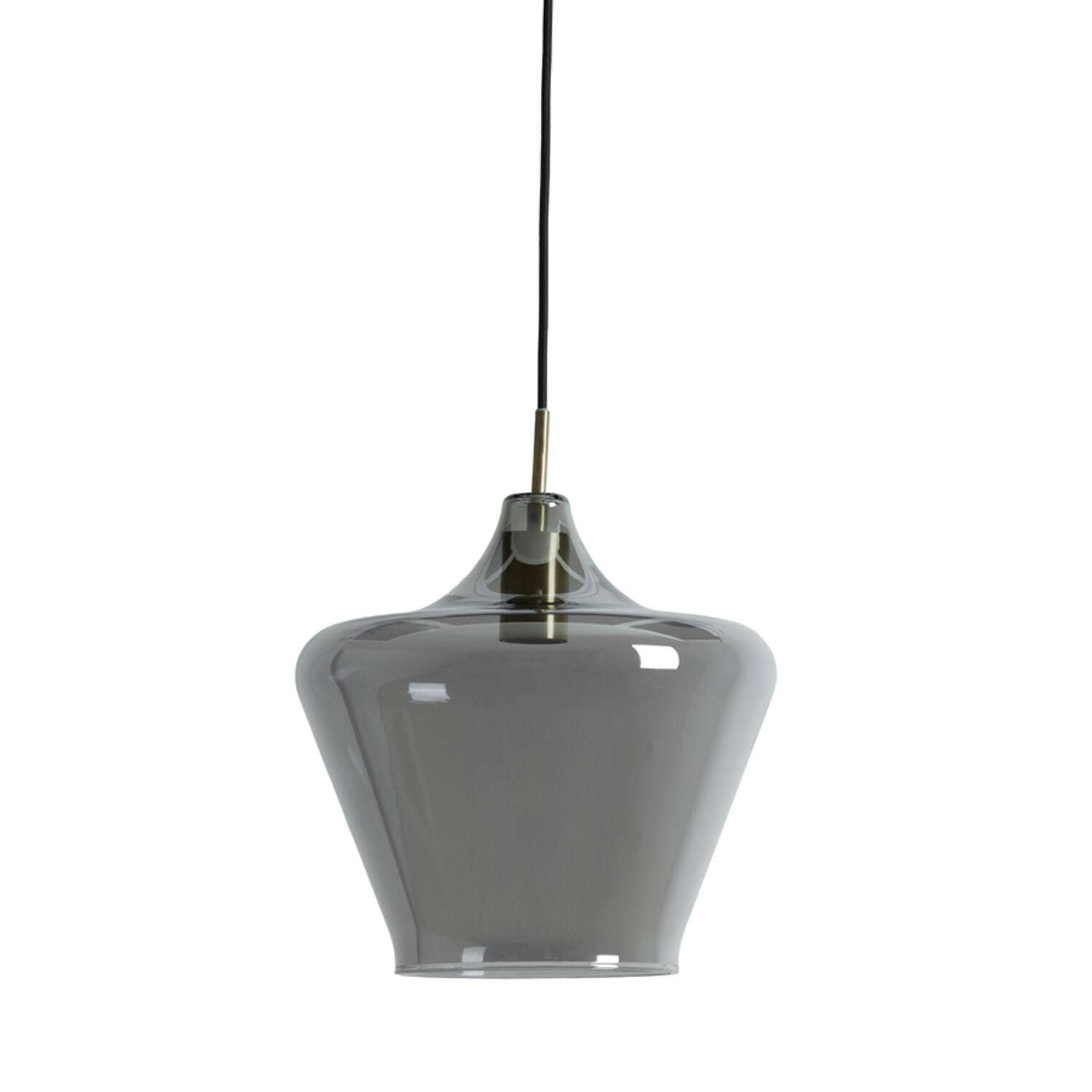 light & living Hanglamp Ø30x30 cm SOLLY antiek brons+smoke glas
