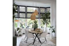 light & living Hanglamp Ø31x39 cm KABINDA kralen naturel