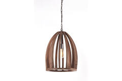 Light & Living Hanglamp Ø38x46 Cm HARANKA Hout Chocolade Bruin