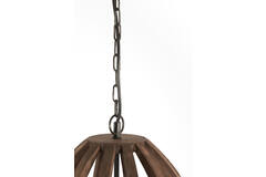 Light & Living Hanglamp Ø38x46 Cm HARANKA Hout Chocolade Bruin