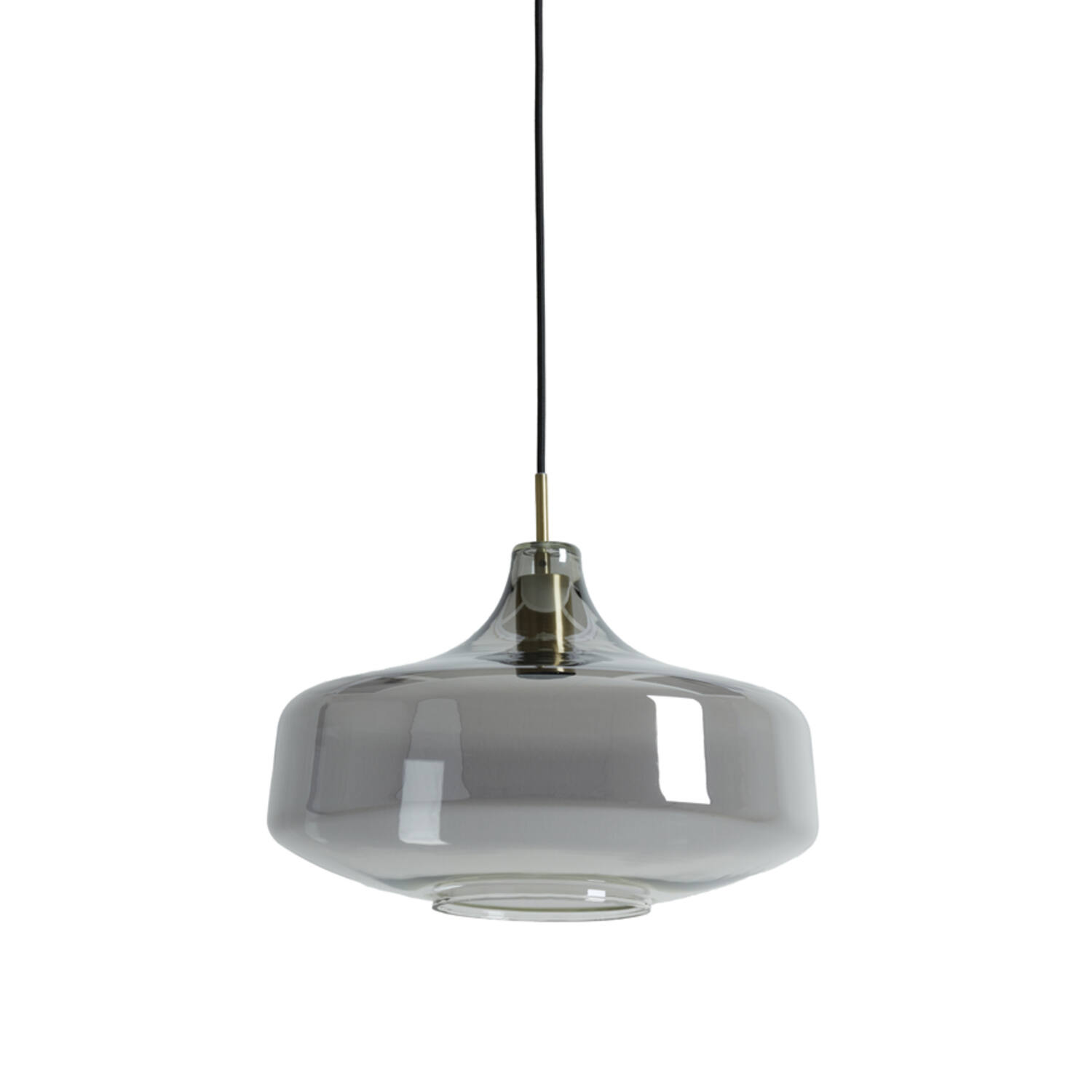 light & living Hanglamp Ø39 5x27 cm SOLNA antiek brons+smoke glas
