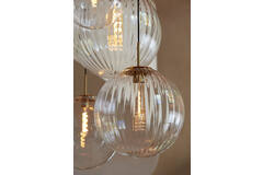 Light & Living Hanglamp Ø40 Cm MAGDALA Glas Helder+goud