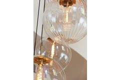 Light & Living Hanglamp Ø40 Cm MAGDALA Glas Helder+goud