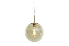 Light & Living Hanglamp Ø40 Cm MEDINA Antiek Brons+glas Amber