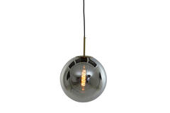 Light & Living Hanglamp Ø40 Cm MEDINA Antiek Brons+smoke Glas