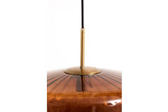 Light & Living Hanglamp Ø40x17 Cm PLEAT Glas Bruin+goud