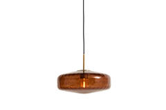 Light & Living Hanglamp Ø40x17 Cm PLEAT Glas Bruin+goud