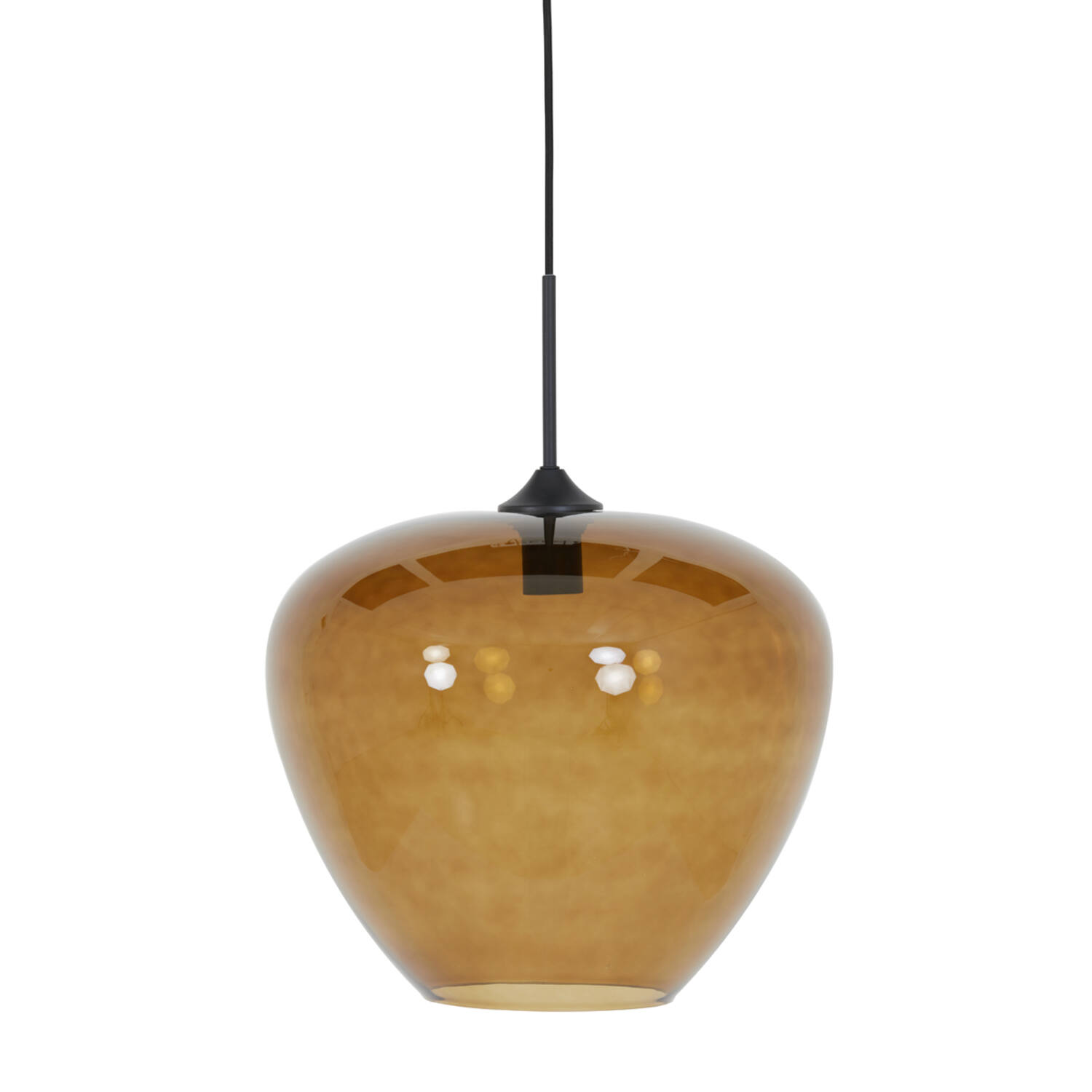 light & living Hanglamp Ø40x34 cm MAYSON glas bruin-zwart