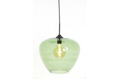 Light & Living Hanglamp Ø40x34 Cm MAYSON Glas Groen-mat Zwart