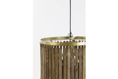 Light & Living Hanglamp Ø45x43 Cm GULARO Hout Bruin+brons