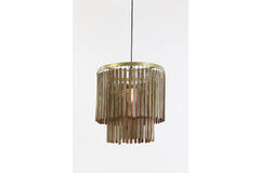 light & living Hanglamp Ø45x43 cm GULARO hout bruin+brons