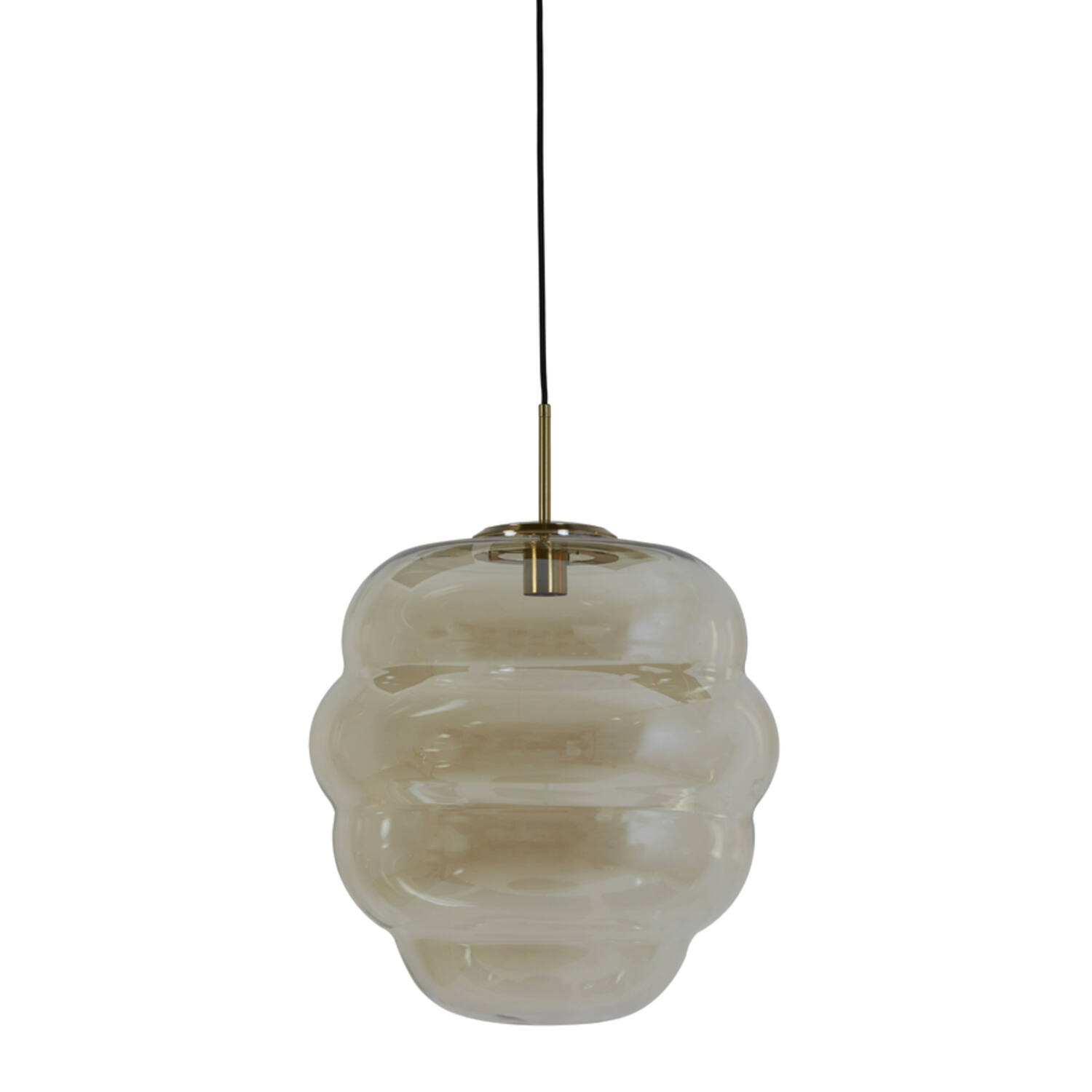 light & living Hanglamp Ø45x48 cm MISTY glas amber+goud