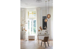 Light & Living Hanglamp Ø48 Cm MAGDALA Glas Bruin+goud