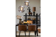 Light & Living Hanglamp Ø48 Cm MAGDALA Glas Licht Grijs+goud