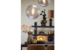 Light & Living Hanglamp Ø48 Cm MAGDALA Glas Licht Grijs+goud