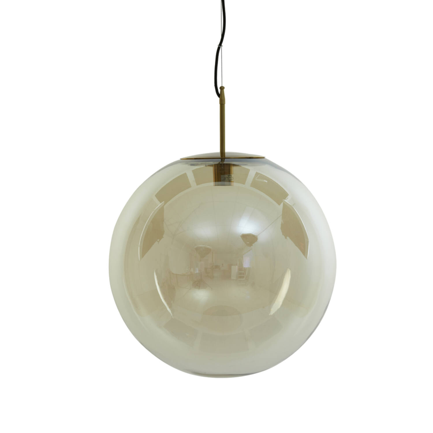 light & living Hanglamp Ø48 cm MEDINA antiek brons+glas amber