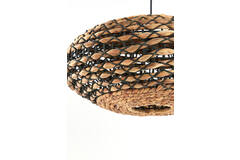 Light & Living Hanglamp Ø50x23 5 Cm TRIPOLI Rotan Naturel+zwart