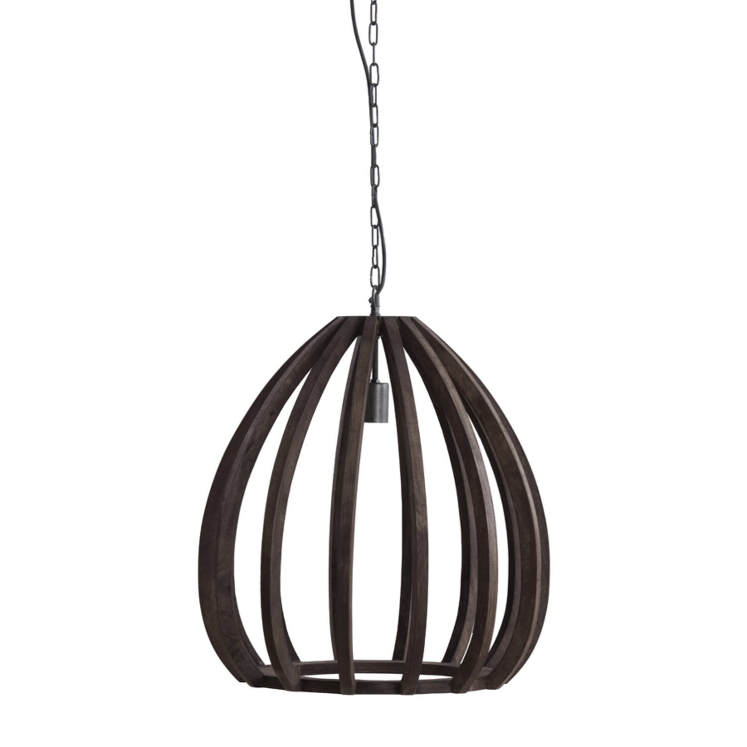 light & living Hanglamp Ø50x54 cm BARSIA hout donker bruin