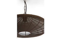 Light & Living Hanglamp Ø51x20 Cm BAHOTO Mat Donker Bruin