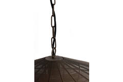 Light & Living Hanglamp Ø60x23 Cm BAHOTO Mat Donker Bruin