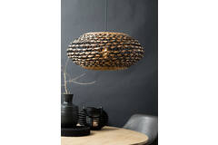 light & living Hanglamp Ø60x29 5 cm TRIPOLI rotan naturel+zwart