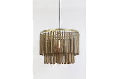 Light & Living Hanglamp Ø60x43 Cm GULARO Hout Bruin+brons