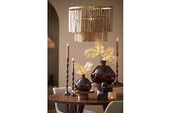 light & living Hanglamp Ø60x43 cm GULARO hout bruin+brons