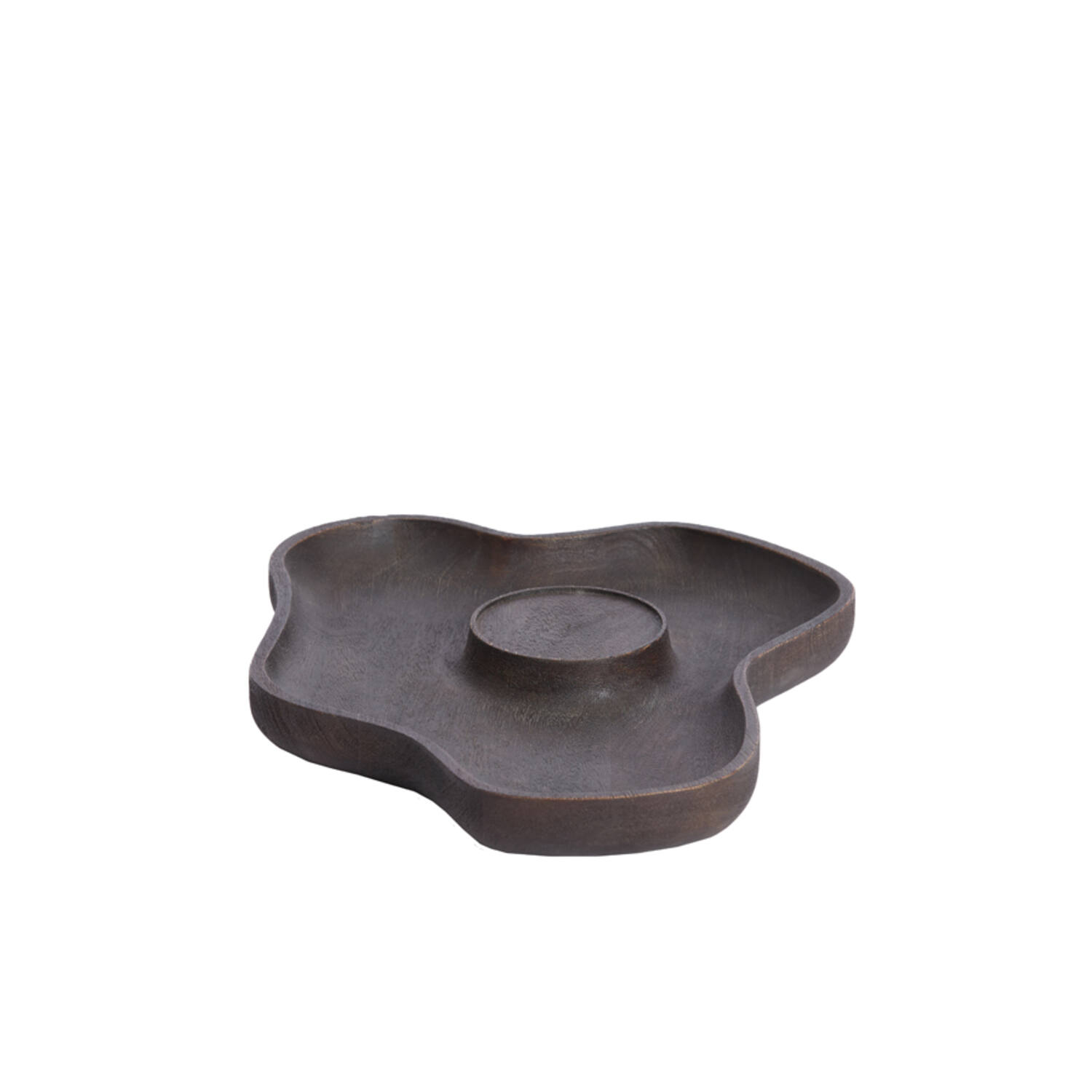 light & living Kaarsenhouder 38 5x31x4 cm COJA hout mat donker bruin