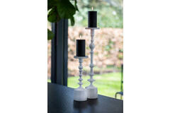 Light & Living Kaarsenhouder Ø11x33 Cm SHEVA Glanzend Wit