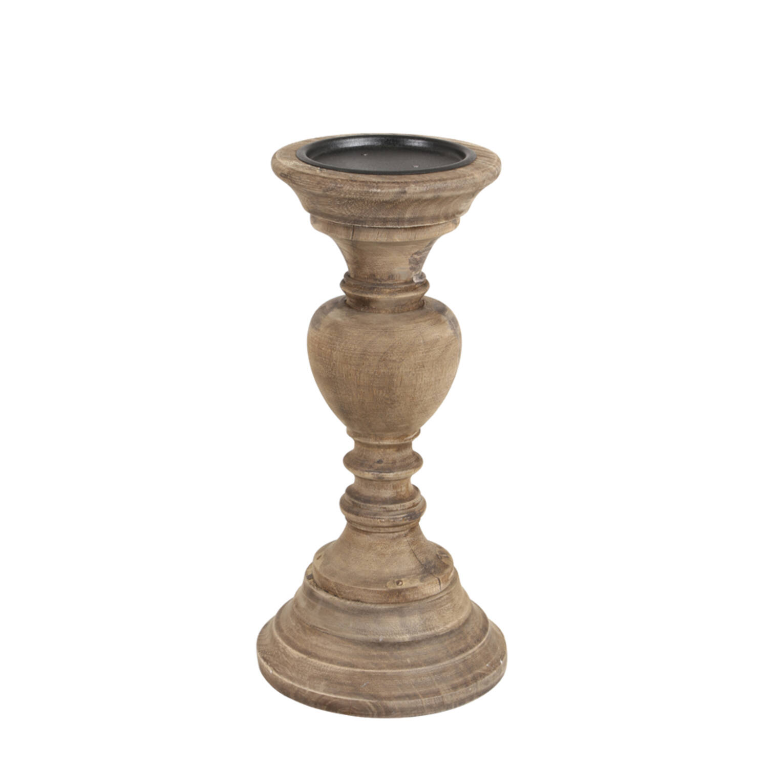 light & living Kaarsenhouder Ø13x27 cm RAVENNA medium hout weather barn