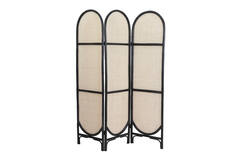 Light & Living Kamerscherm 150x180 Cm HERWIN Webbing Naturel-zwart